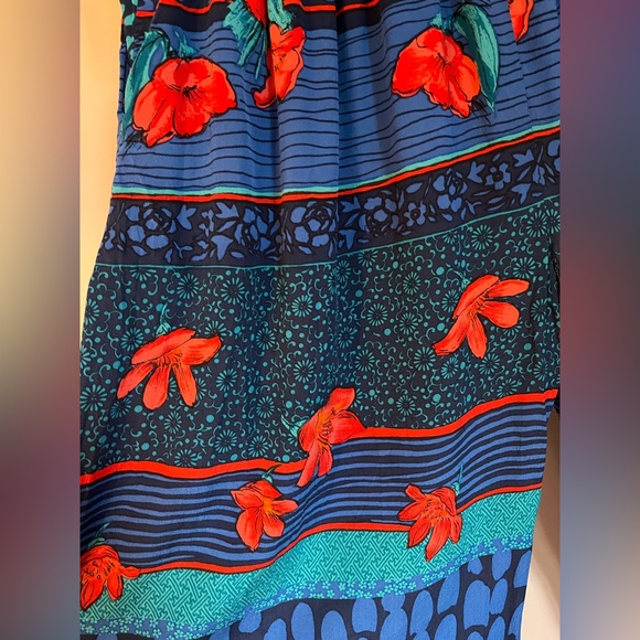 100% silk vintage 2 piece set - wide leg culottes w pockets & short sleeve top - Picture 8 of 15